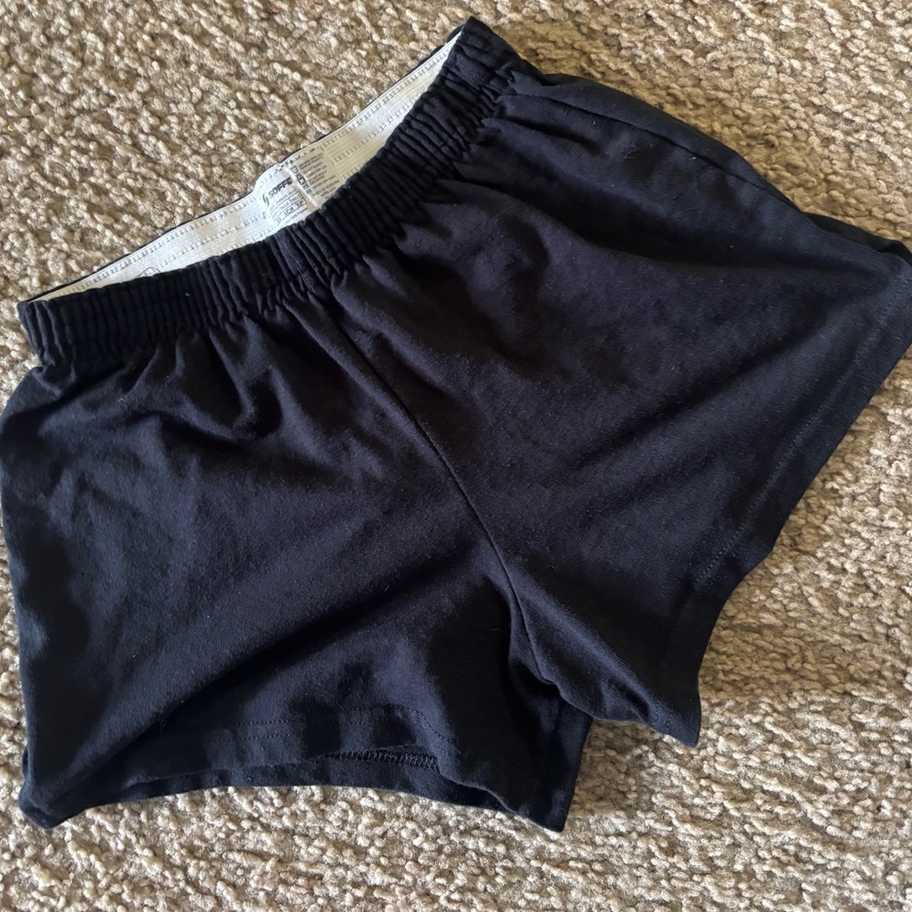 Authentic Soffe Black on Black Shortie Shorts Junior XS
